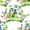 West Boulevard Collection Citrus Hummingbird Designer Wallpaper DBW9001
